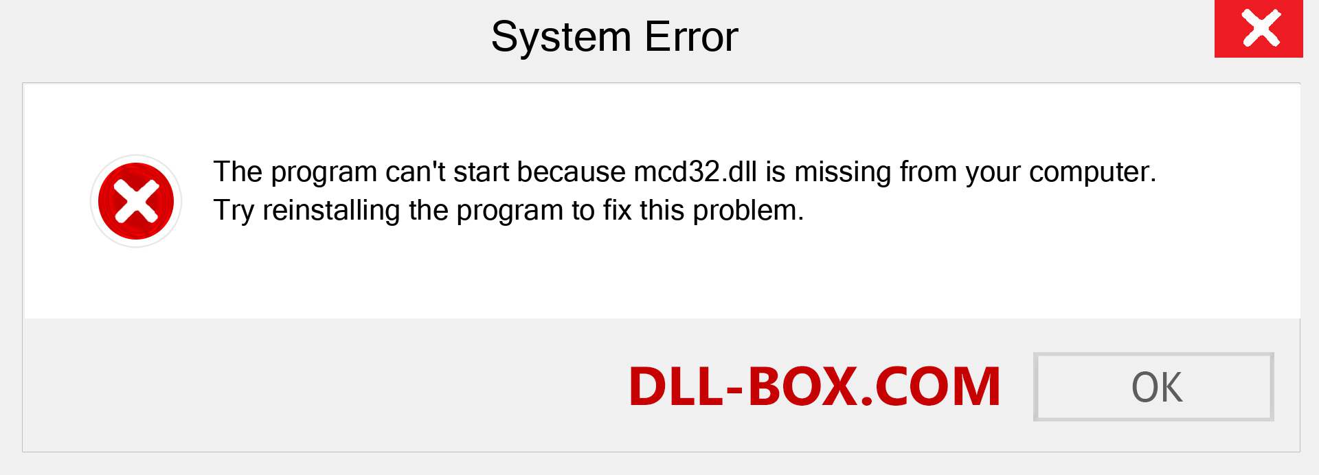  mcd32.dll file is missing?. Download for Windows 7, 8, 10 - Fix  mcd32 dll Missing Error on Windows, photos, images